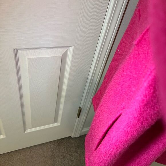 H&M Fuchsia Pink Wool blend Shirt Jacket Size M Like New Condition - Picture 9 of 11